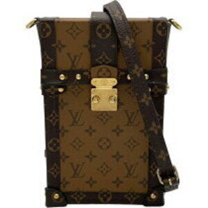 Louis Vuitton Pochette Trunk Vertical Brown Monogram Reverse Shoulder Bag